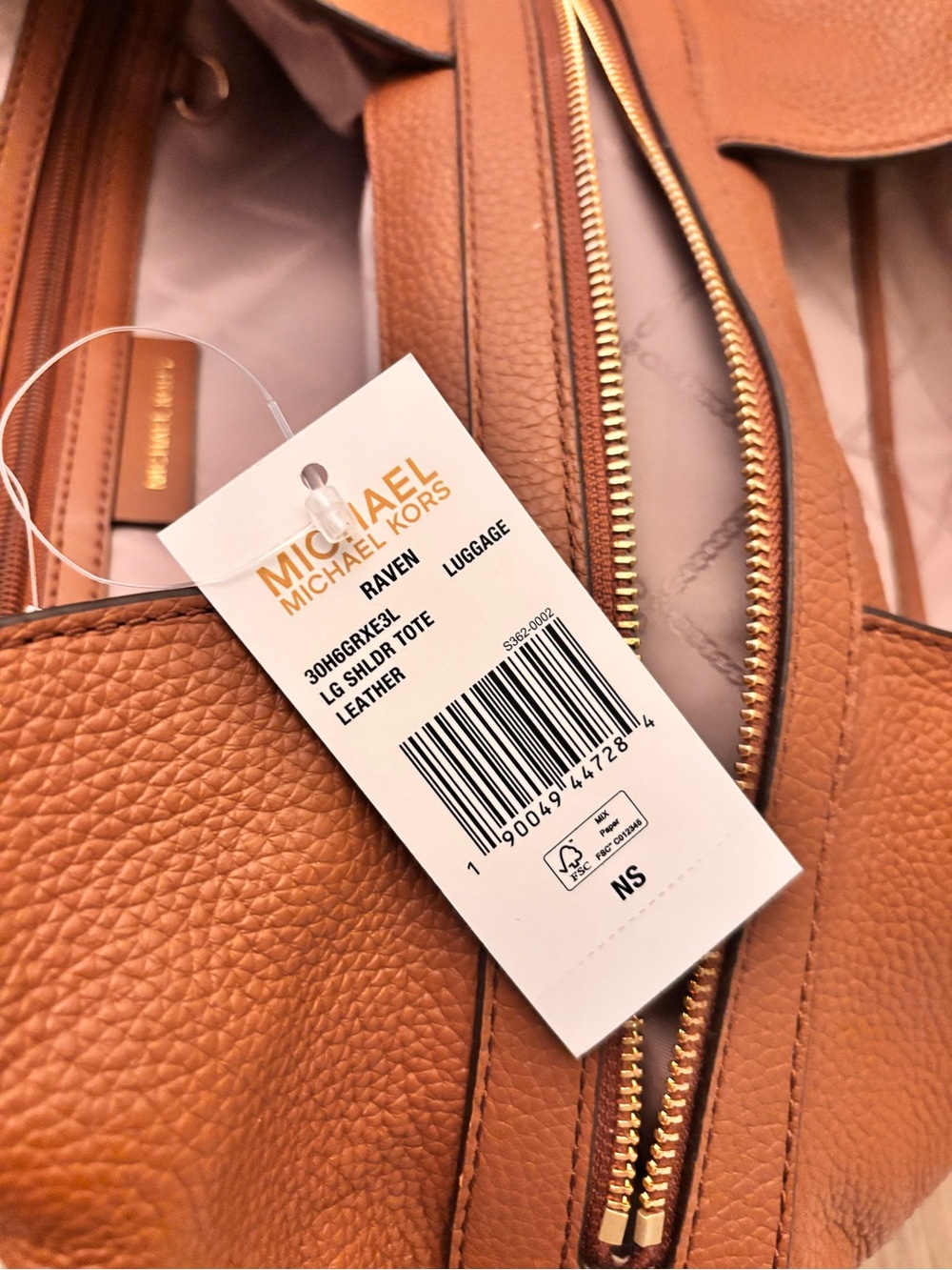 Michael Kors Raven LG Shoulder Tote NWT! - Picture 6 of 11